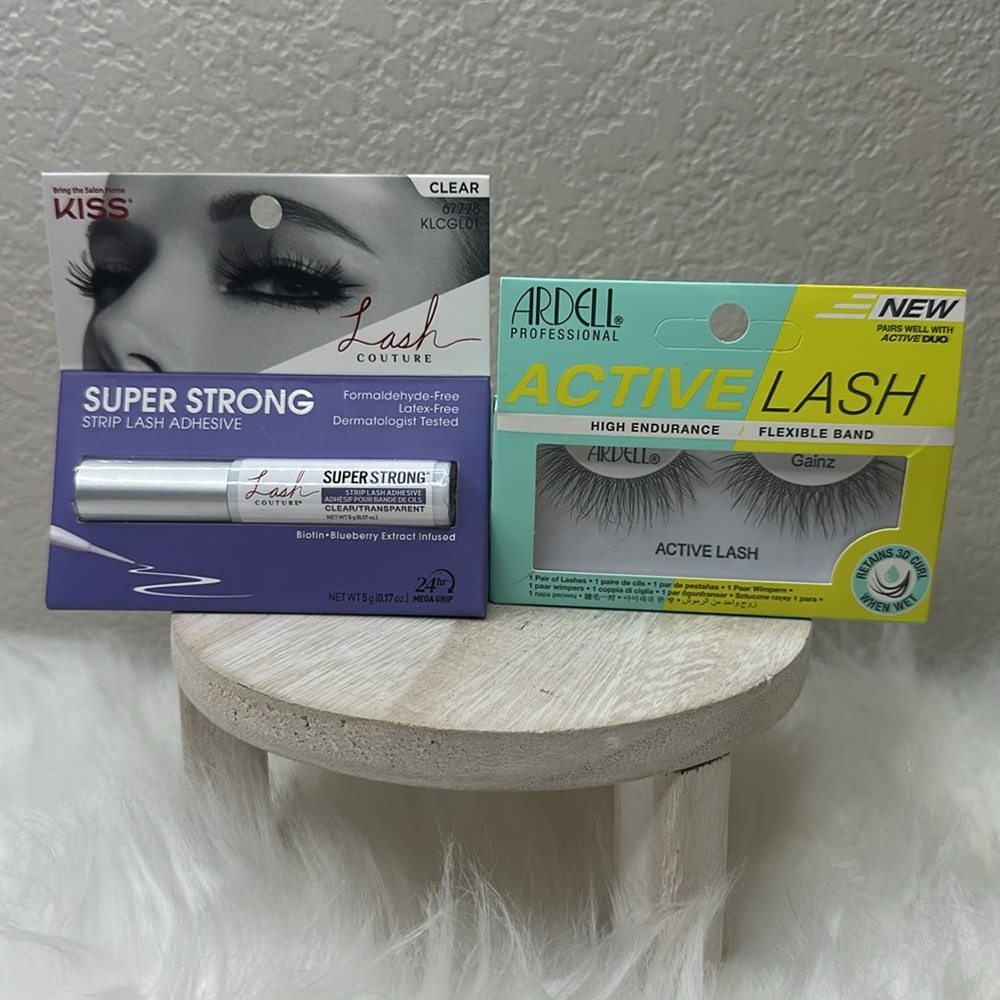 $6 🌙 Kiss Super Strong Strip Lash Glue‎ 🆕 FULL SZ + Ardell Lashes